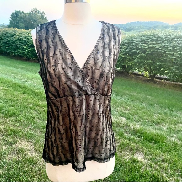 AB Studio Shimmering About Sleeveless Top - Picture 2 of 16